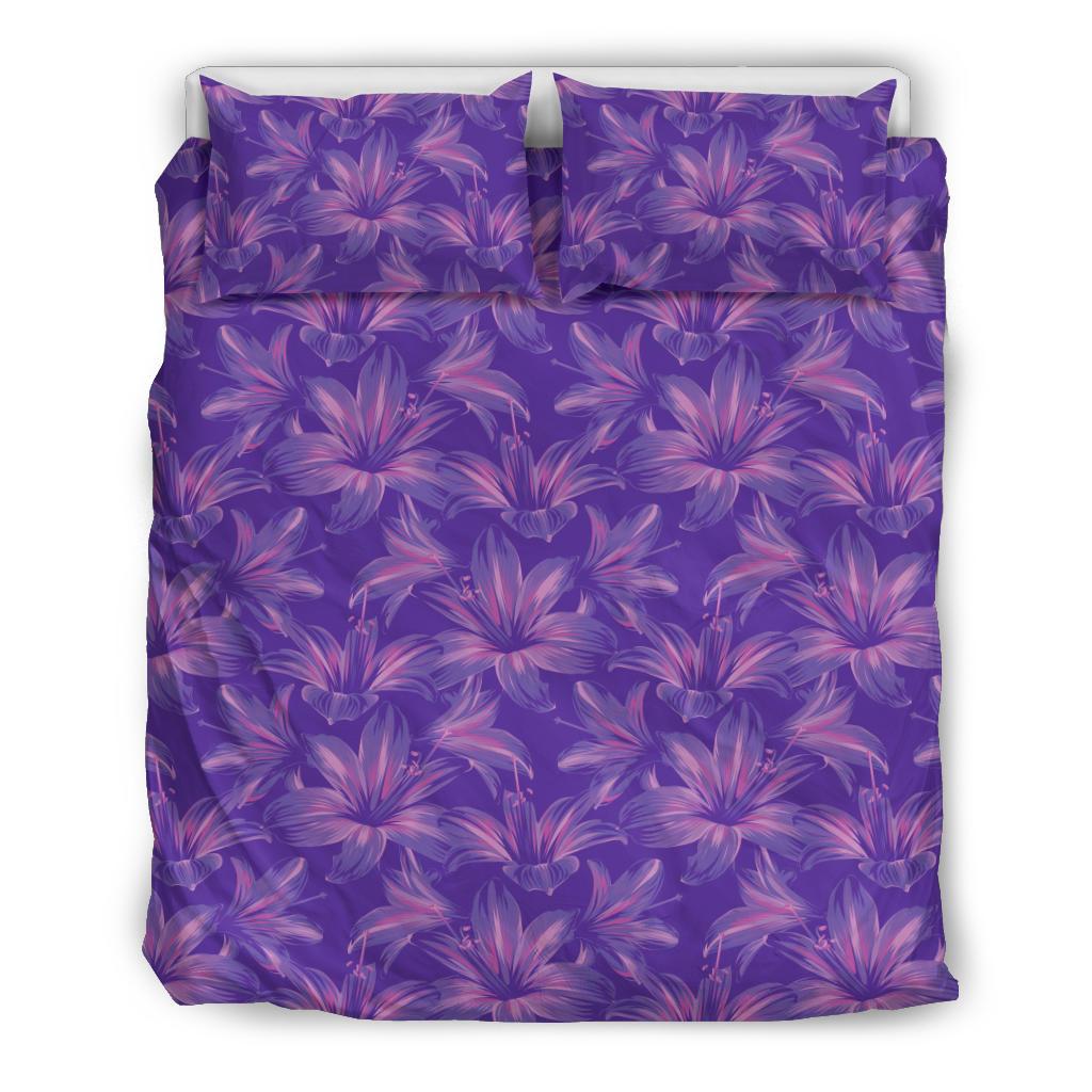 Amaryllis Pattern Print Design AL03 Duvet Cover Bedding Set-JORJUNE.COM
