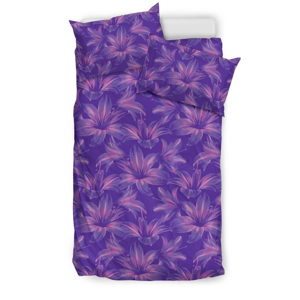 Amaryllis Pattern Print Design AL03 Duvet Cover Bedding Set-JORJUNE.COM