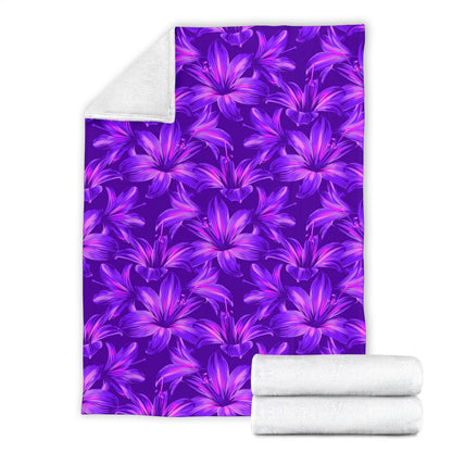 Amaryllis Pattern Print Design AL03 Fleece Blankete