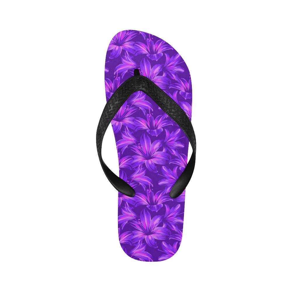 Amaryllis Pattern Print Design AL03 Flip Flops-JorJune