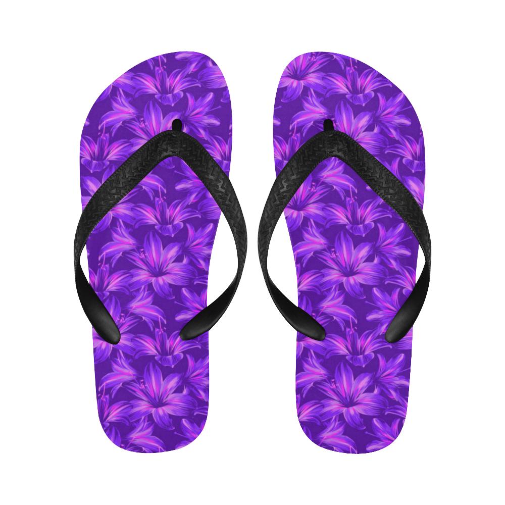 Amaryllis Pattern Print Design AL03 Flip Flops-JorJune