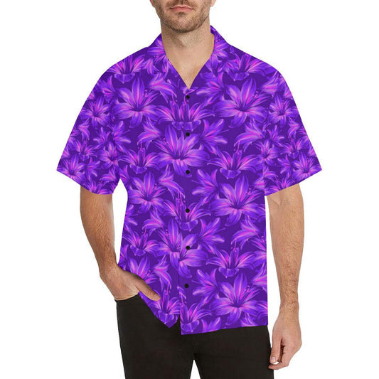 Amaryllis Pattern Print Design AL03 Men Hawaiian Shirt-JorJune
