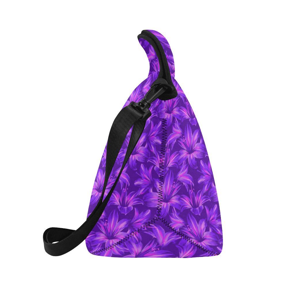 Amaryllis Pattern Print Design AL03 Neoprene Lunch Bag-JorJune