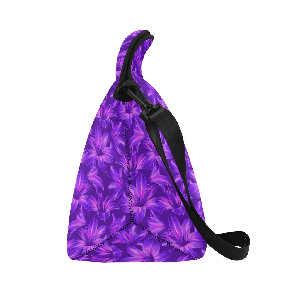 Amaryllis Pattern Print Design AL03 Neoprene Lunch Bag-JorJune