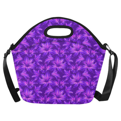 Amaryllis Pattern Print Design AL03 Neoprene Lunch Bag-JorJune
