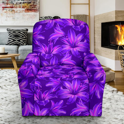 Amaryllis Pattern Print Design AL03 Recliner Slipcover-JORJUNE.COM