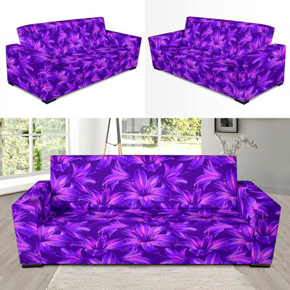 Amaryllis Pattern Print Design AL03 Sofa Slipcover-JORJUNE.COM