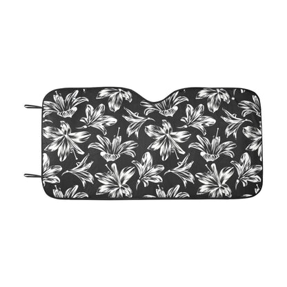 Amaryllis Pattern Print Design AL04 Car Sun Shade-JorJune