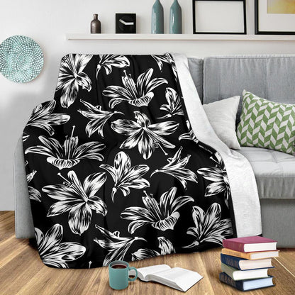 Amaryllis Pattern Print Design AL04 Fleece Blankete