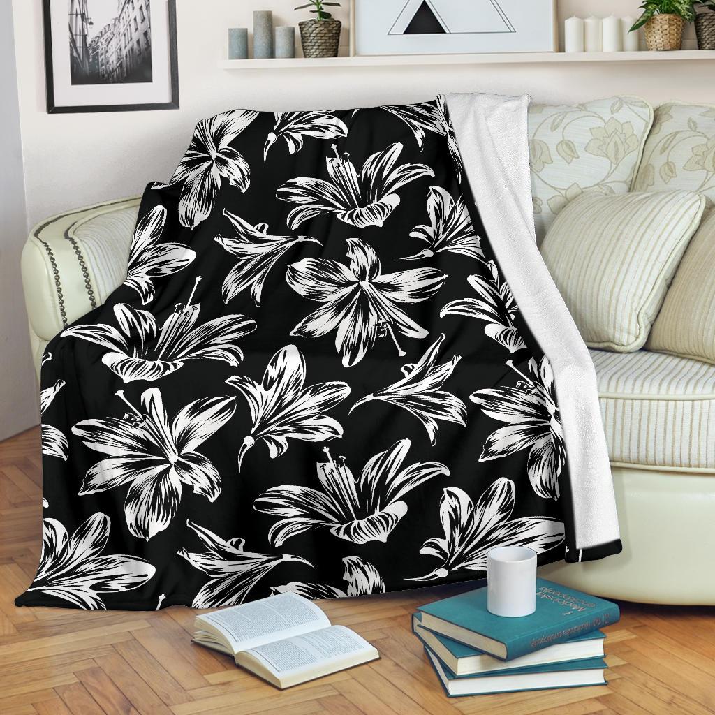 Amaryllis Pattern Print Design AL04 Fleece Blankete