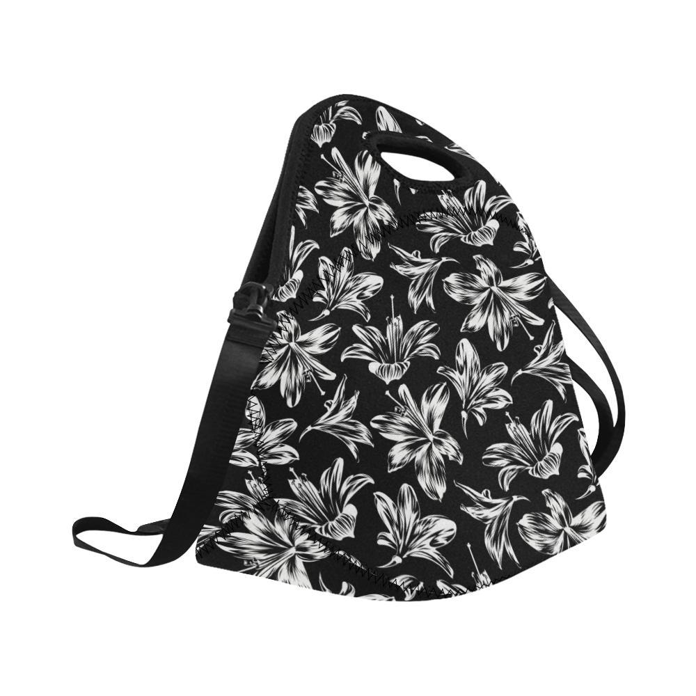 Amaryllis Pattern Print Design AL04 Neoprene Lunch Bag-JorJune