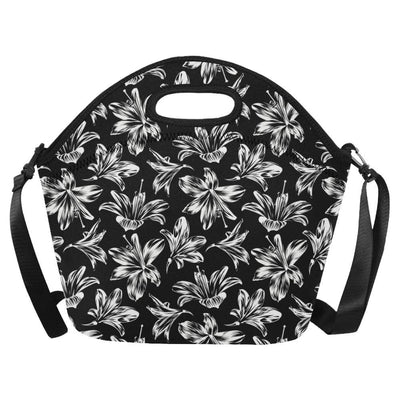 Amaryllis Pattern Print Design AL04 Neoprene Lunch Bag-JorJune