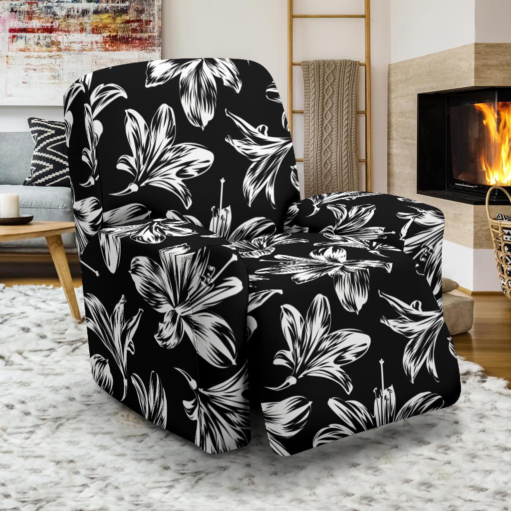 Amaryllis Pattern Print Design AL04 Recliner Slipcover-JORJUNE.COM