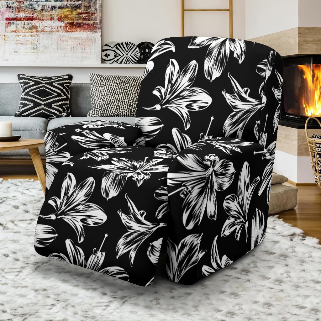 Amaryllis Pattern Print Design AL04 Recliner Slipcover-JORJUNE.COM