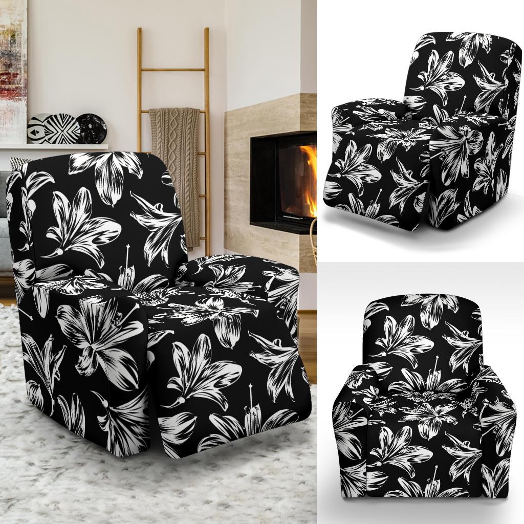Amaryllis Pattern Print Design AL04 Recliner Slipcover-JORJUNE.COM