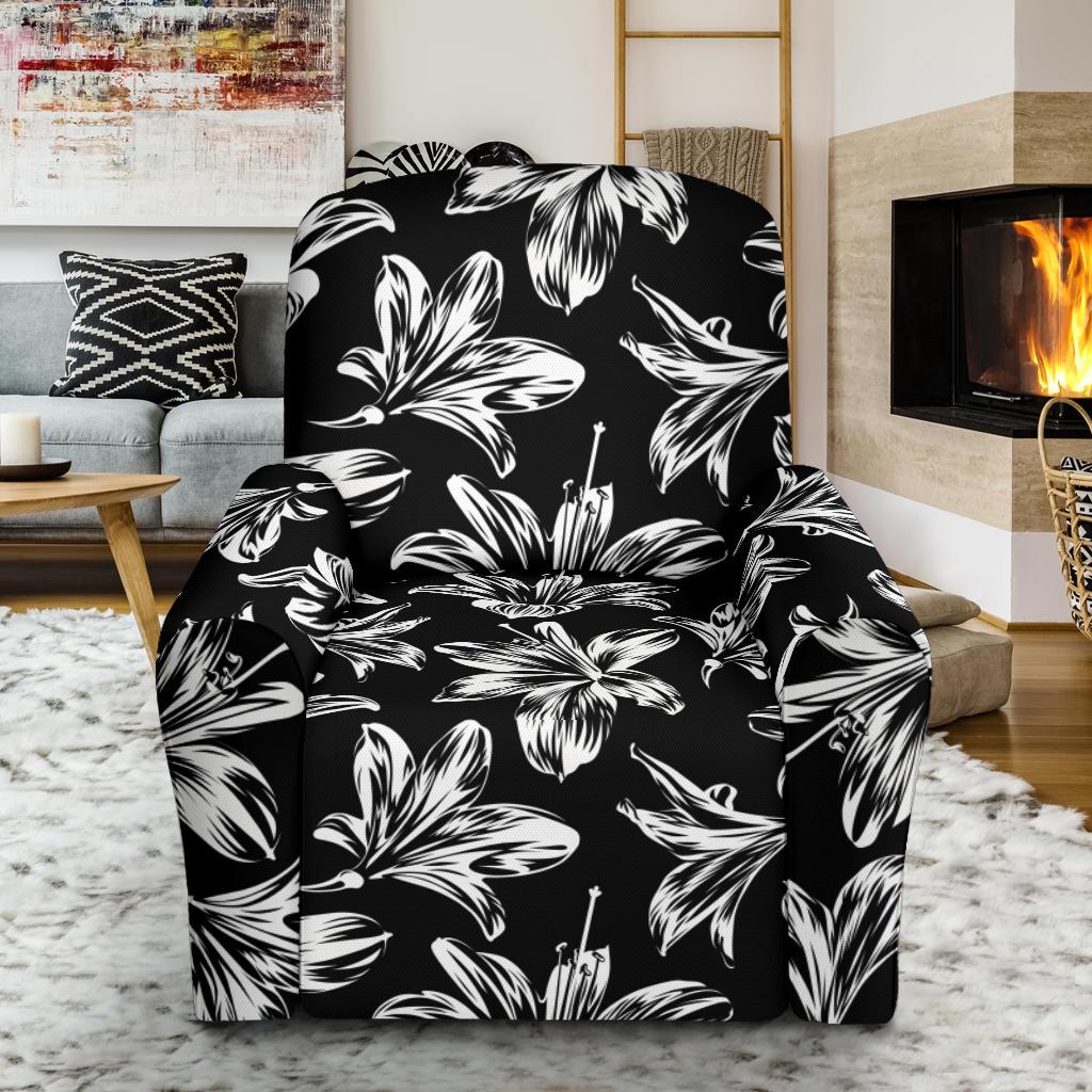 Amaryllis Pattern Print Design AL04 Recliner Slipcover-JORJUNE.COM