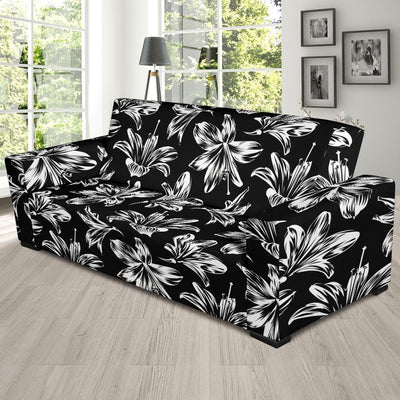 Amaryllis Pattern Print Design AL04 Sofa Slipcover-JORJUNE.COM