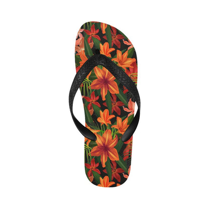 Amaryllis Pattern Print Design AL05 Flip Flops-JorJune