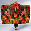 Amaryllis Pattern Print Design AL05 Hooded Blanket-JORJUNE.COM