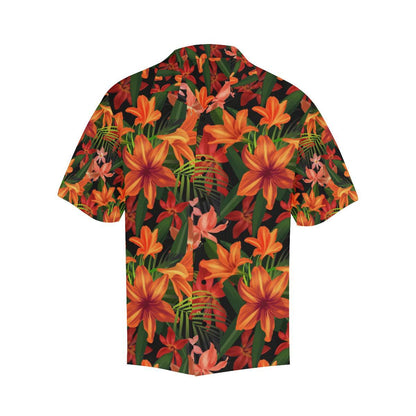 Amaryllis Pattern Print Design AL05 Men Hawaiian Shirt-JorJune