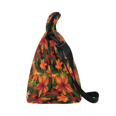 Amaryllis Pattern Print Design AL05 Neoprene Lunch Bag-JorJune