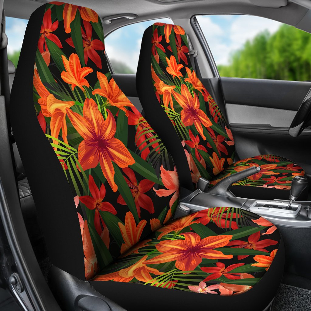 Amaryllis Pattern Print Design AL05 Universal Fit Car Seat Covers