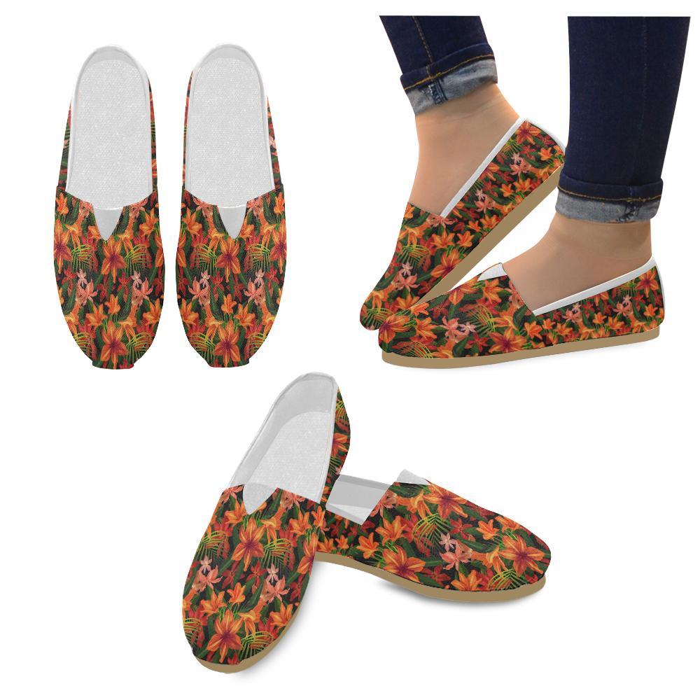 Amaryllis Pattern Print Design AL05 Women Casual Shoes-JorJune.com