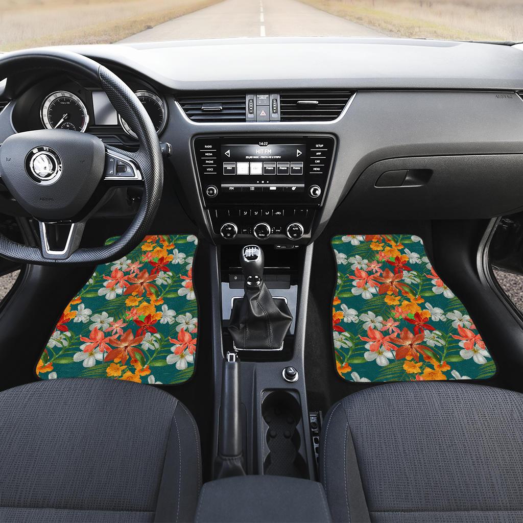 Amaryllis Pattern Print Design AL06 Car Floor Mats-JorJune