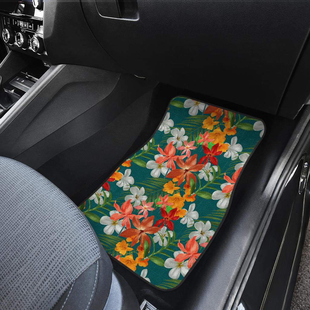 Amaryllis Pattern Print Design AL06 Car Floor Mats-JorJune
