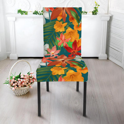 Amaryllis Pattern Print Design AL06 Dining Chair Slipcover-JORJUNE.COM