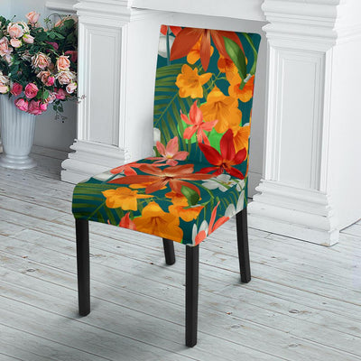 Amaryllis Pattern Print Design AL06 Dining Chair Slipcover-JORJUNE.COM