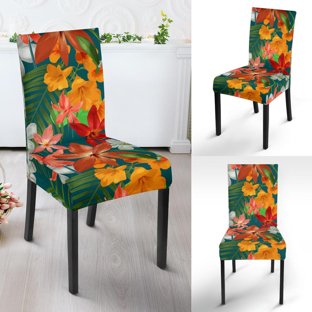 Amaryllis Pattern Print Design AL06 Dining Chair Slipcover-JORJUNE.COM
