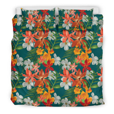 Amaryllis Pattern Print Design AL06 Duvet Cover Bedding Set-JORJUNE.COM