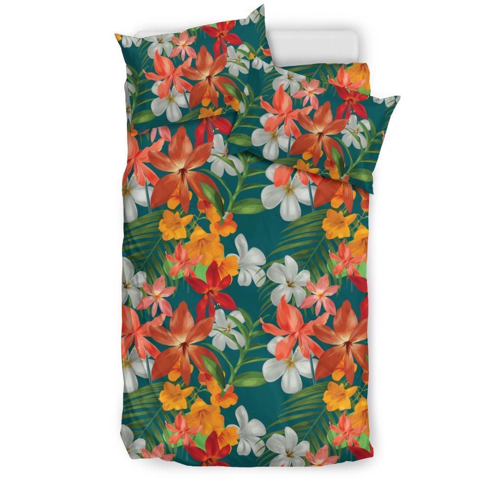 Amaryllis Pattern Print Design AL06 Duvet Cover Bedding Set-JORJUNE.COM