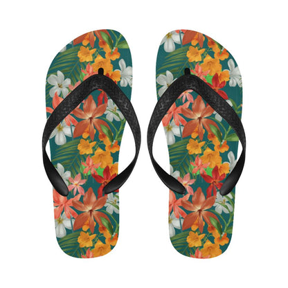 Amaryllis Pattern Print Design AL06 Flip Flops-JorJune