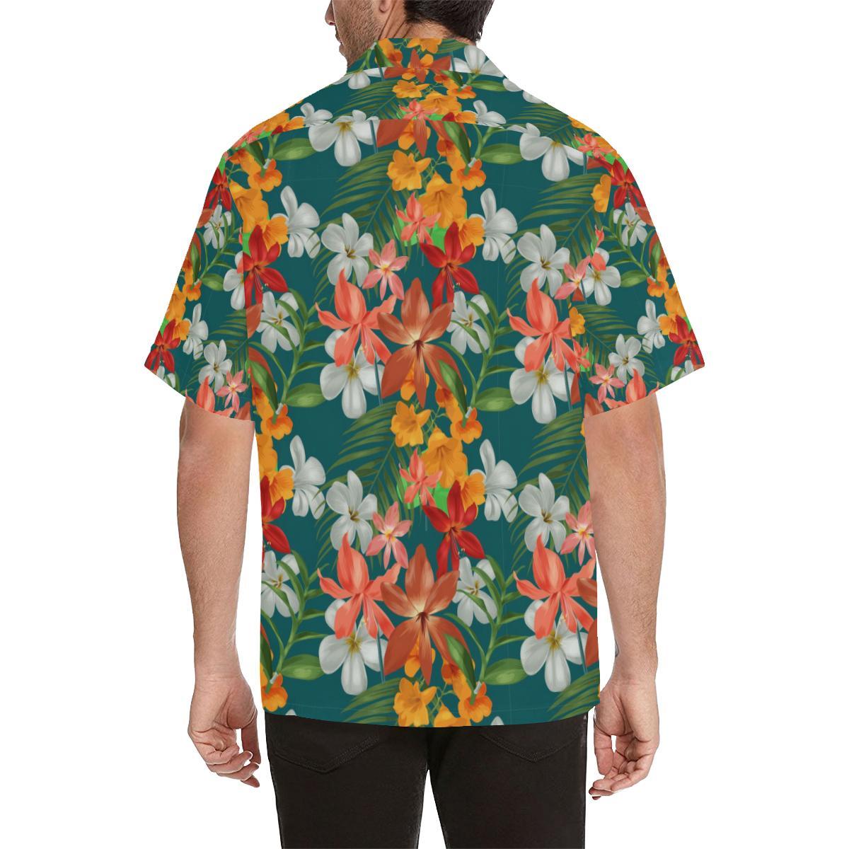 Amaryllis Pattern Print Design AL06 Men Hawaiian Shirt-JorJune