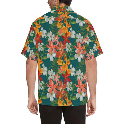 Amaryllis Pattern Print Design AL06 Men Hawaiian Shirt-JorJune