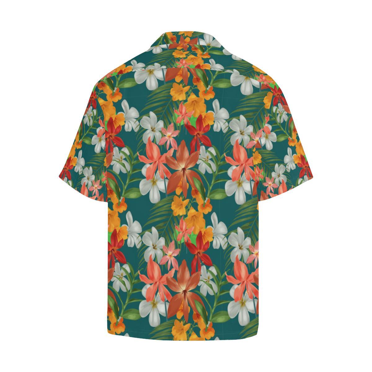 Amaryllis Pattern Print Design AL06 Men Hawaiian Shirt-JorJune