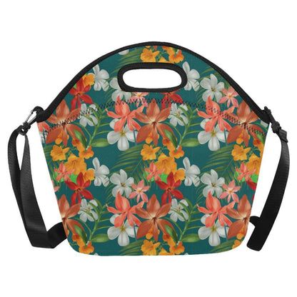 Amaryllis Pattern Print Design AL06 Neoprene Lunch Bag-JorJune