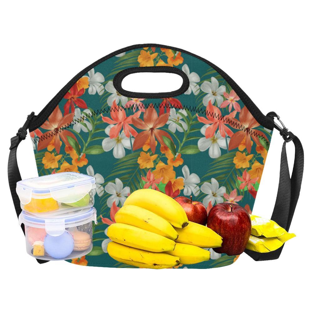 Amaryllis Pattern Print Design AL06 Neoprene Lunch Bag-JorJune