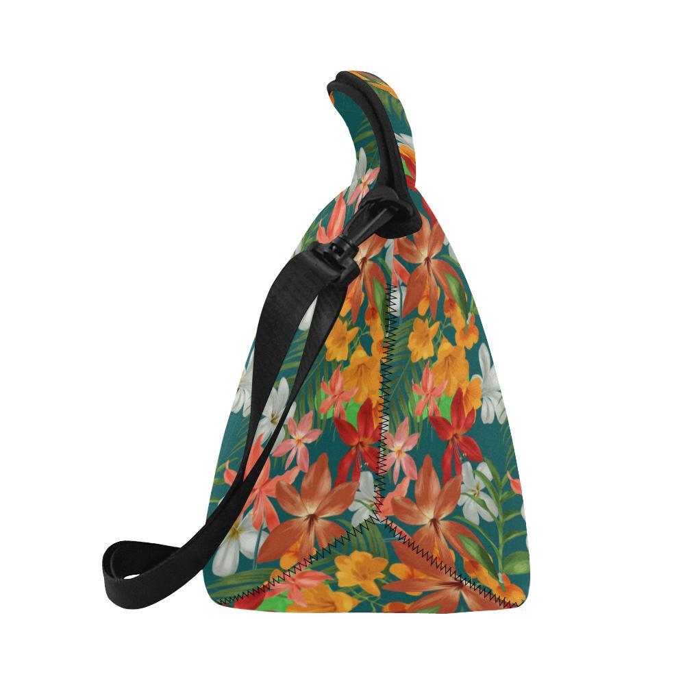 Amaryllis Pattern Print Design AL06 Neoprene Lunch Bag-JorJune