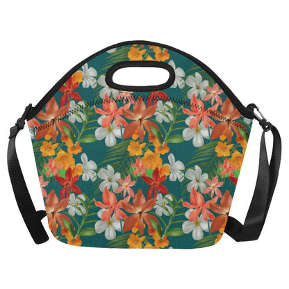 Amaryllis Pattern Print Design AL06 Neoprene Lunch Bag-JorJune