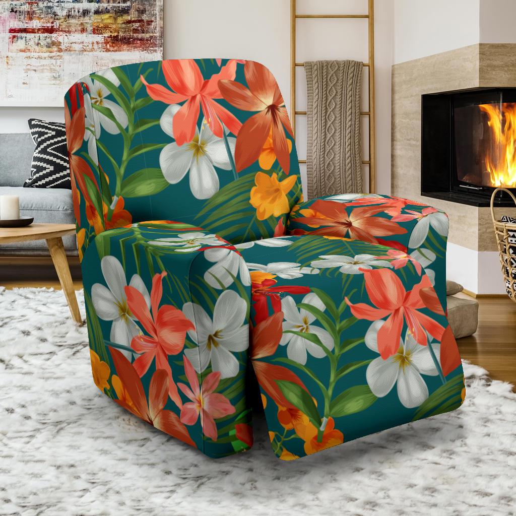 Amaryllis Pattern Print Design AL06 Recliner Slipcover-JORJUNE.COM