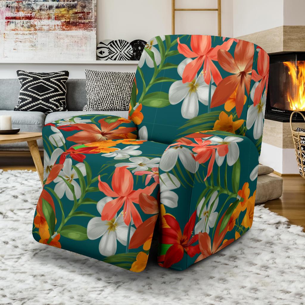 Amaryllis Pattern Print Design AL06 Recliner Slipcover-JORJUNE.COM