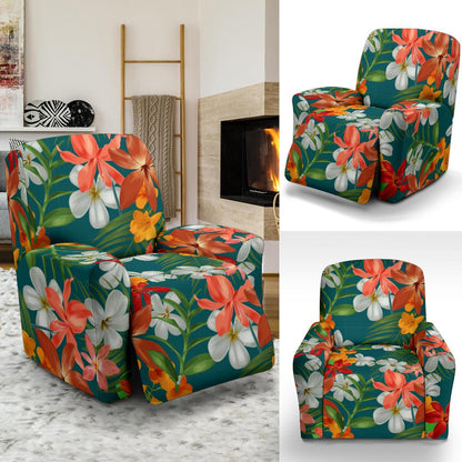 Amaryllis Pattern Print Design AL06 Recliner Slipcover-JORJUNE.COM