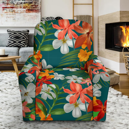 Amaryllis Pattern Print Design AL06 Recliner Slipcover-JORJUNE.COM