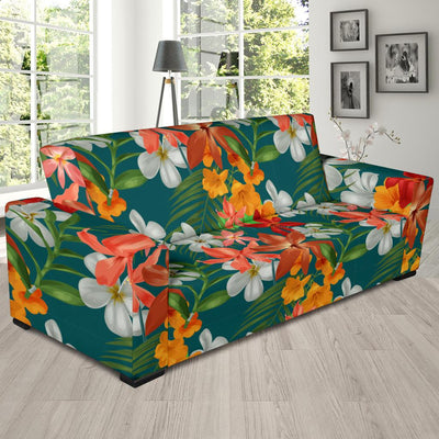 Amaryllis Pattern Print Design AL06 Sofa Slipcover-JORJUNE.COM