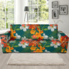 Amaryllis Pattern Print Design AL06 Sofa Slipcover-JORJUNE.COM