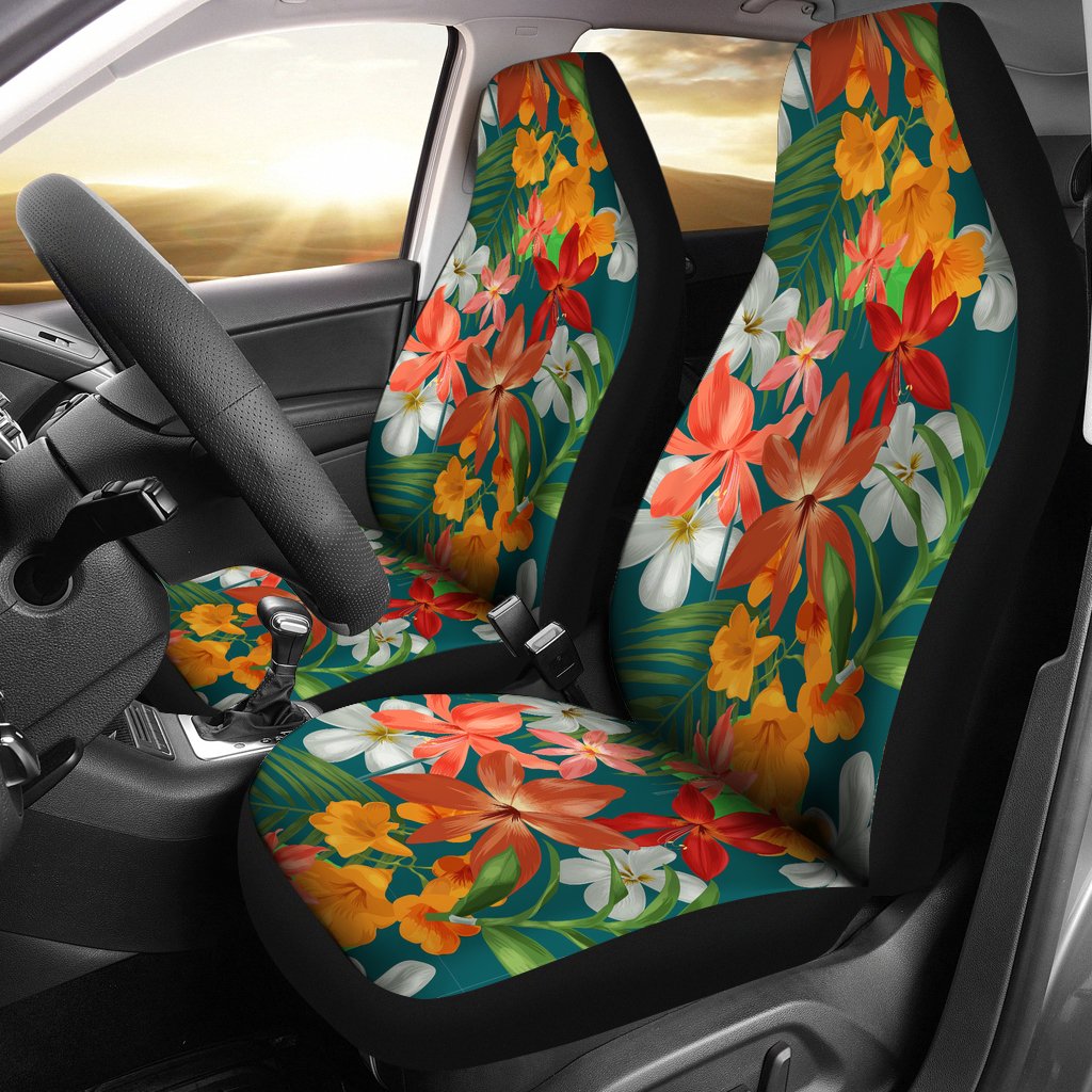 Amaryllis Pattern Print Design AL06 Universal Fit Car Seat Covers