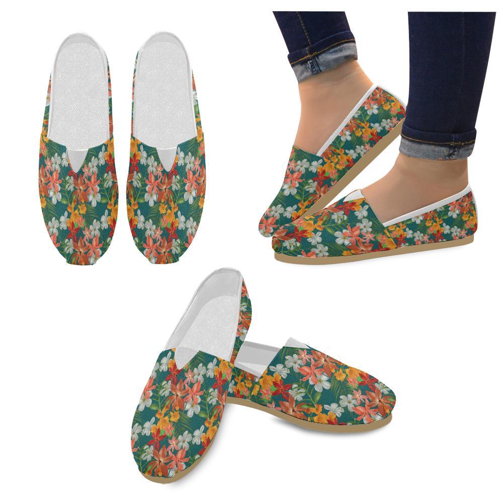 Amaryllis Pattern Print Design AL06 Women Casual Shoes-JorJune.com